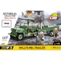 Cobi 2297 Willys MB & Trailer