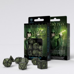 Q-Workshop: Elvish Black & glow-in-the-dark Dice Set