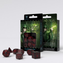 Q-Workshop: Elvish Black & red Dice Set