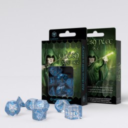 Q-Workshop: Elvish Translucent & blue Dice Set