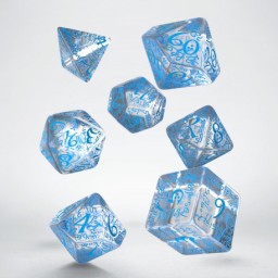 Q-Workshop: Elvish Translucent & blue Dice Set