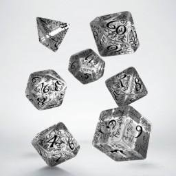 Q-Workshop: Elvish Translucent & black Dice Set