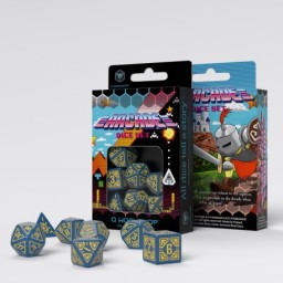 Q-Workshop: Arcade Blue & yellow Dice Set