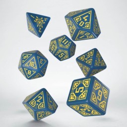 Q-Workshop: Arcade Blue & yellow Dice Set