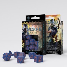 Q-Workshop: Wizard Dark-blue & orange Dice Set