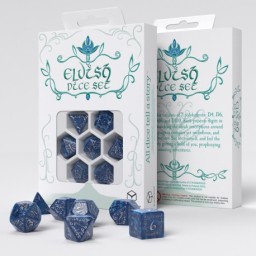 Q-Workshop: Elvish Cobalt & Silver Dice Set