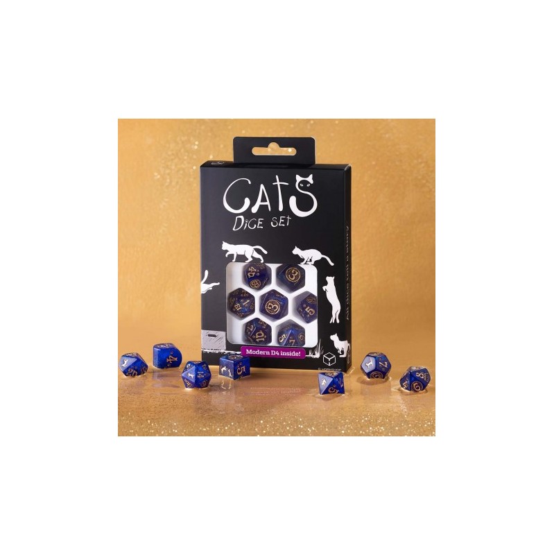 Q-Workshop: CATS MODERN DICE SET: MEOWSTER