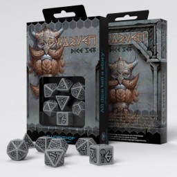 Q-Workshop: Dwarven Gray & black Dice Set