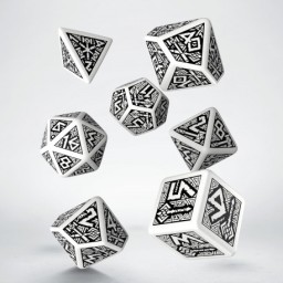 Q-Workshop: Dwarven White & black Dice Set