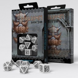 Q-Workshop: Dwarven White & black Dice Set