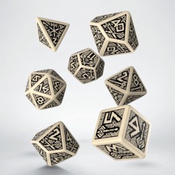 Q-Workshop: Dwarven Beige & black Dice Set