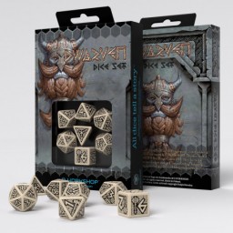 Q-Workshop: Dwarven Beige & black Dice Set