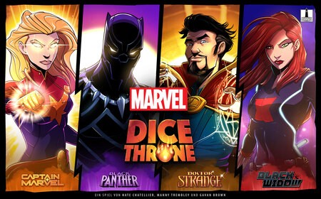 Marvel Dice Throne: Captain Marvel, Black Panther, Doctor Strange & Black Widow - DE