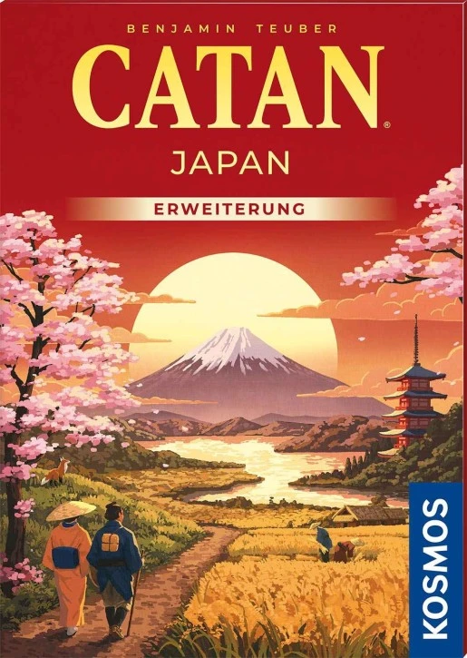 CATAN – Japan Erweiterung mit faltbarem Spielplan der japanischen Inseln, 24 CATAN-Chips und Anleitung