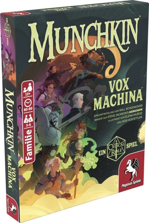 Munchkin Vox Machina Kartenspiel mit 172 Karten, Charakterkarten, Würfeln und Figuren aus Critical Role