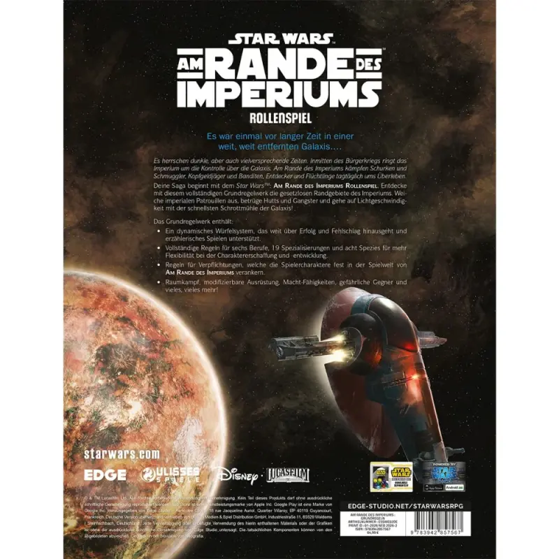 Star Wars Am Rande des Imperiums Grundregelwerk mit galaktischen Abenteuern, Raumschiffen und Charakteren