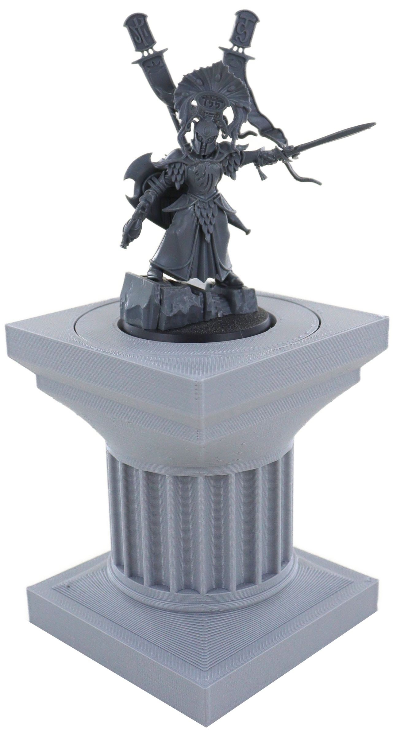 Feldherr Figurensäule mit Adapterringen auf 32 / 40 / 50 mm Base