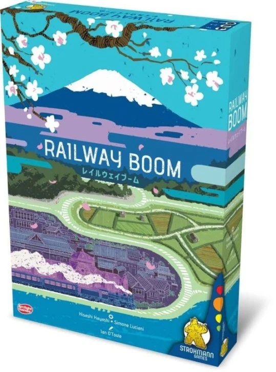 Brettspiel über den Aufbau eines Eisenbahnimperiums im historischen Japan mit Zügen und Schienennetz