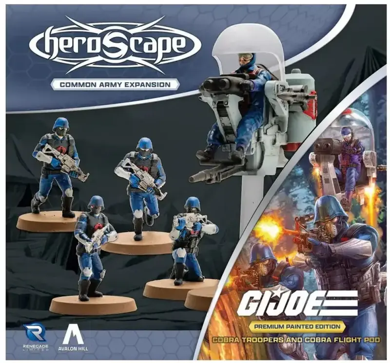 Heroscape COBRA Troopers Erweiterung mit 5 Miniaturen und 2 Armeekarten