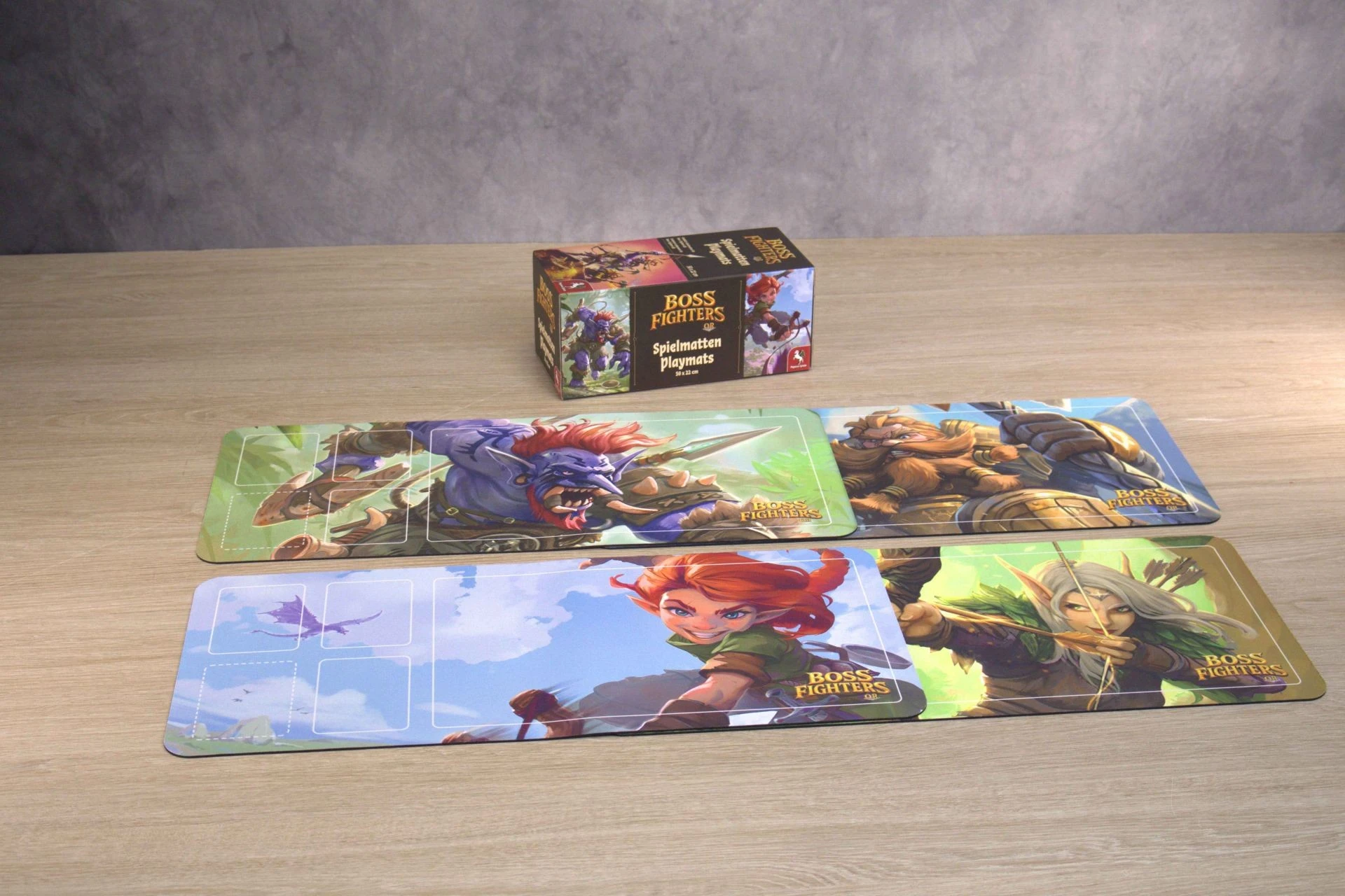 Boss Fighters QR: Spielmatten (4 Stück)