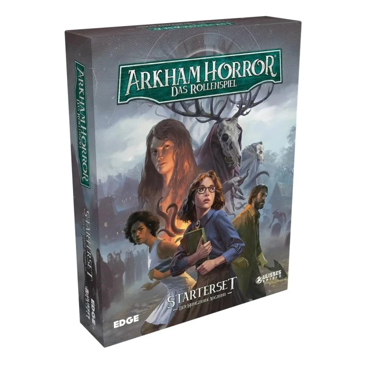 Arkham Horror Der Hungernde Abgrund Starterset mit Spielleiterschirm, Charaktermaterialien und Abenteuer für das Rollenspiel