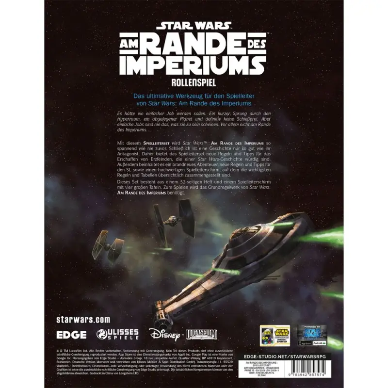 Star Wars Am Rande des Imperiums Spielleiterset mit vierteiligem Spielleiterschirm und Abenteuer für Spielleiter