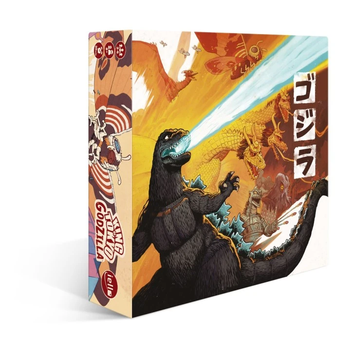 King of Tokyo Godzilla mit sechs Kaiju, Würfeln, Karten und Ereigniskarten