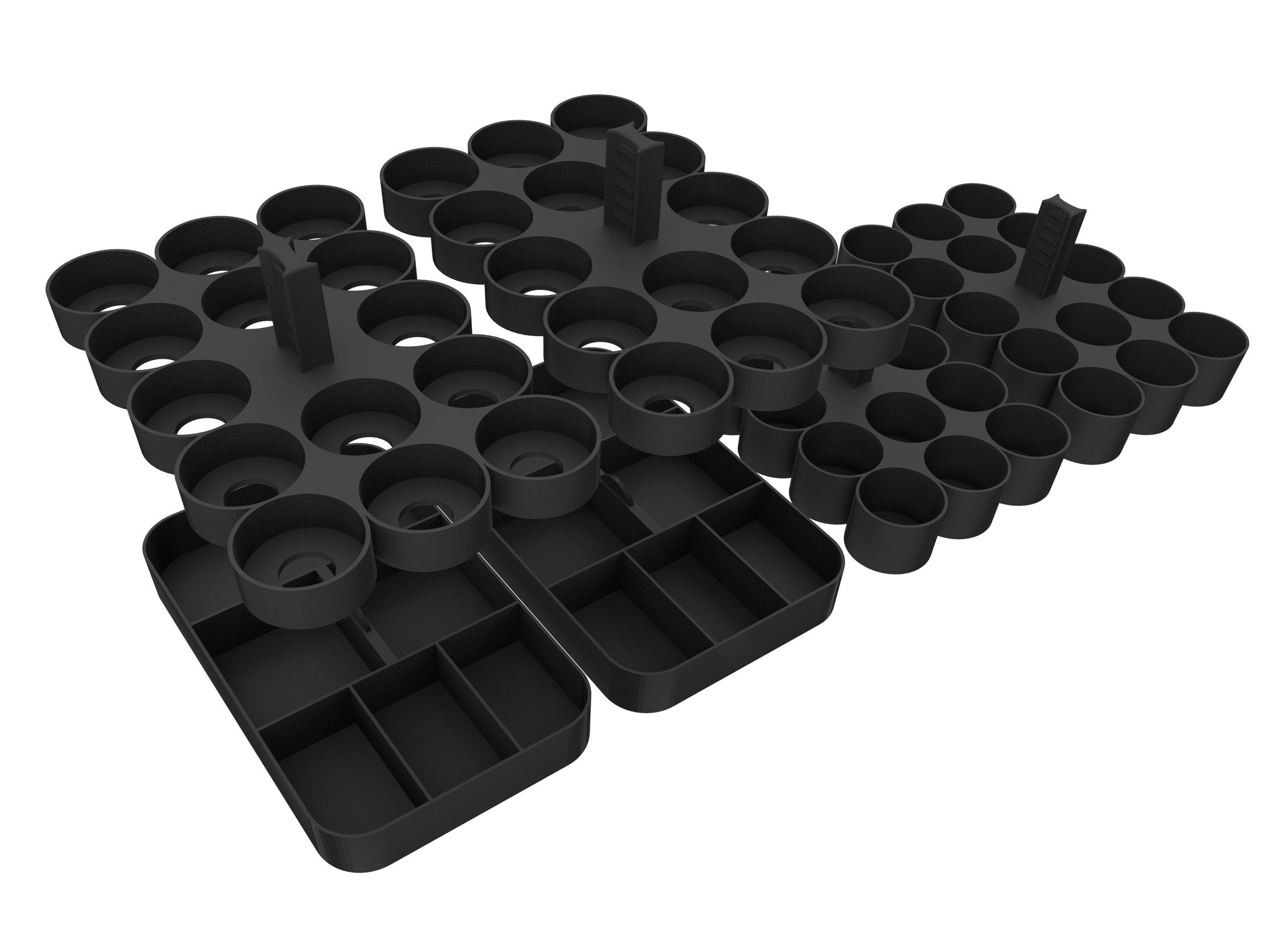 Feldherr Farbhalter + Token Trays für 4L Really Useful Boxes - 56 Citadel Farbtöpfchen (12 ml / 18 ml / 24 ml) + Spielmaterial