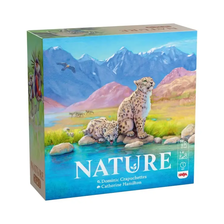 Nature Brettspiel mit Tieren, Artenkarten, Anpassungsmerkmalen und Nahrung in einem dynamischen Ökosystem