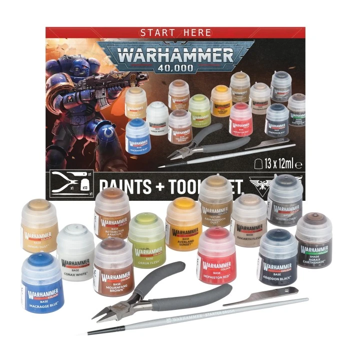W40K: Paints + Tools Set