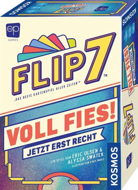 Flip 7 Kartenspiel mit 108 Karten und neuen Aktions- und Maluskarten