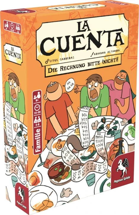 La Cuenta Kartenspiel mit Tapas-Karten, Sonderkarten und Plättchen rund um spanische Bars und hohe Restaurantrechnungen