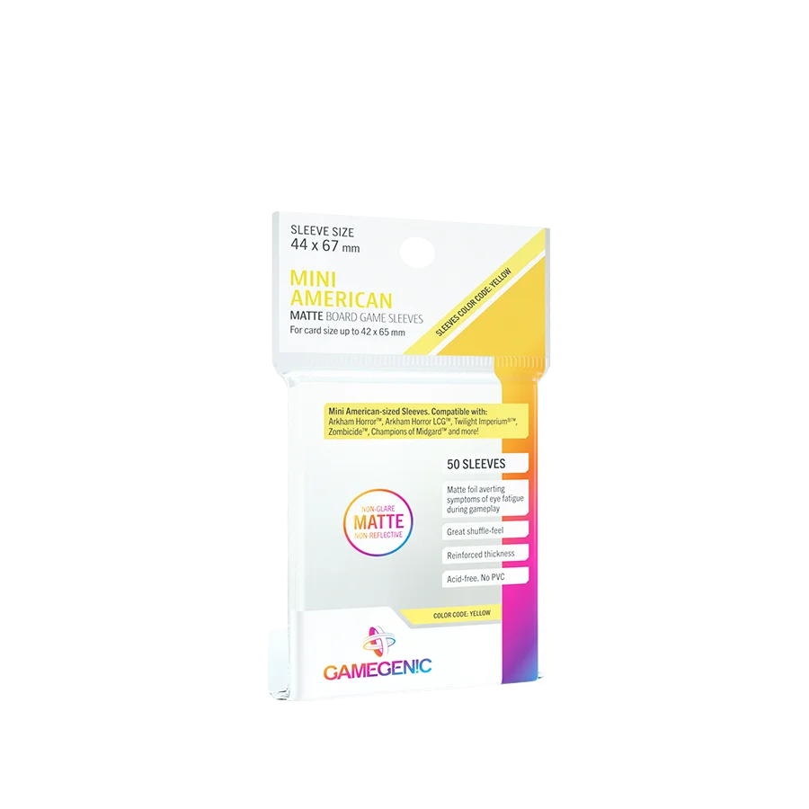 Gamegenic - Matte Mini American-Sized Boardgame Sleeves 44 x 67 mm