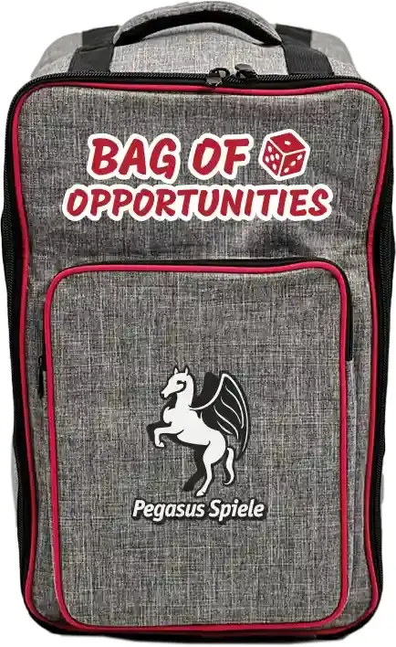 Pegasus Bag of Opportunities mit Stoffbeutel, sechs speziellen Symbolwürfeln und Übersichtskarte