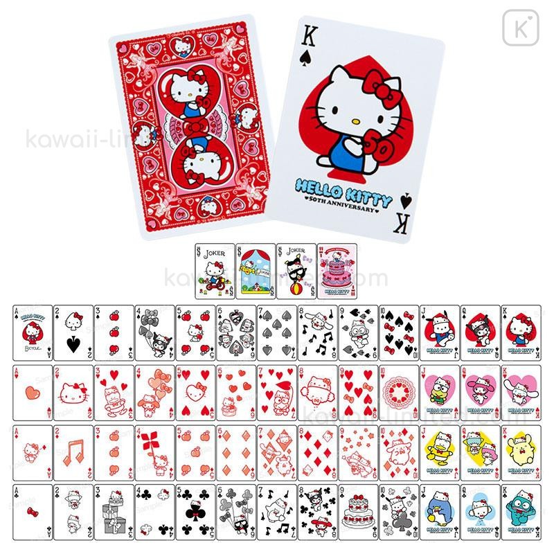 BICYCLE HELLO KITTY 50th ANNIVERSARY PLAYING CARDS