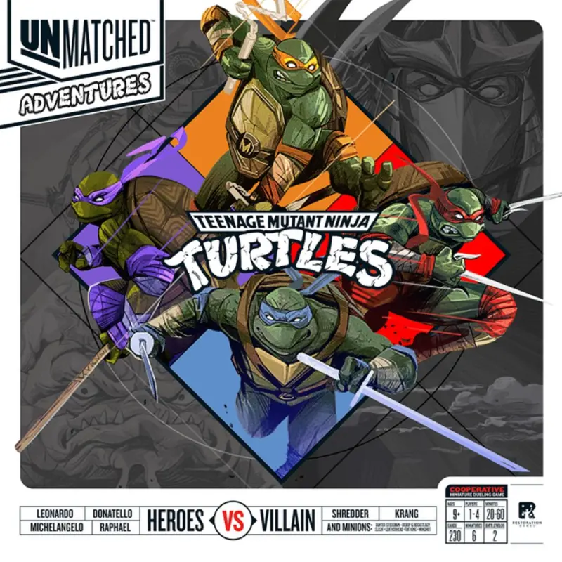 Unmatched Adventures Teenage Mutant Ninja Turtles mit Leonardo, Raphael, Donatello und Michelangelo