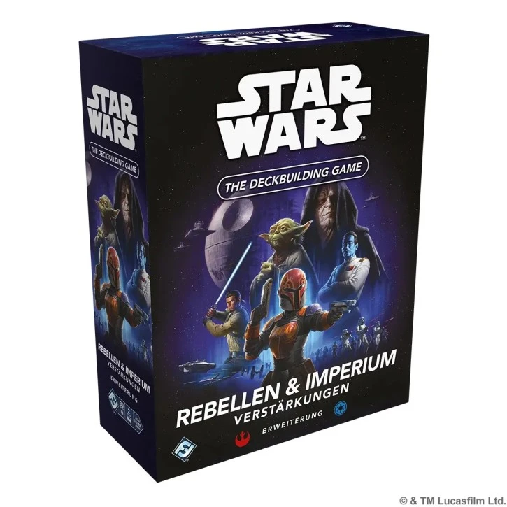 Star Wars: The Deckbuilding Game – Rebellen & Imperium Verstärkungen mit Missionskarten, R2-D2 und imperialen Raumschiffen