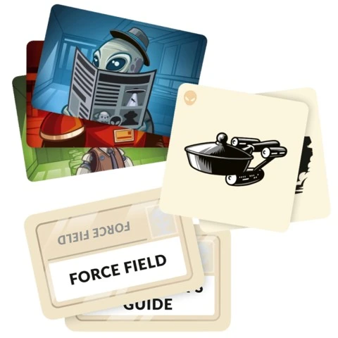Codenames Sci-Fi Erweiterung mit 50 Science-Fiction-Wörtern, 3 Agenten und 4 Bildern