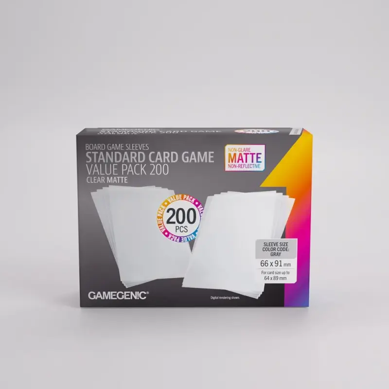 Gamegenic - Standard Card Game Value Pack Matte Clear (200)