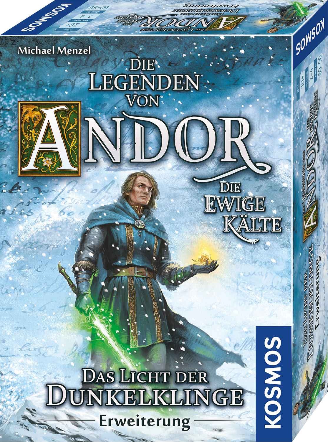 Andor – Die ewige Kälte: Eisriese & Dunkelklinge Erweiterung mit Legendenkarten, Dunkelklinge, Stanzfiguren und Würfel