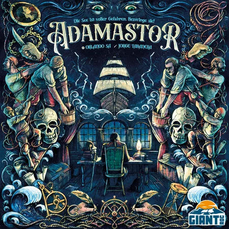 Adamastor Solospiel mit Seekarten, Ereigniskarten und Spielmaterial zur Erkundung unbekannter Länder im Zeitalter der Entdeckungen