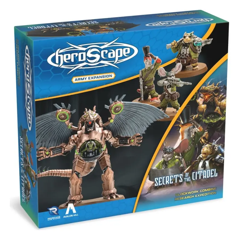 Heroscape Clockwork Combine Research Expedition mit Gimbal, Eisen Expedition und Schatzglyphen