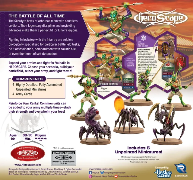 Heroscape Skordyre Soldiers Army Expansion