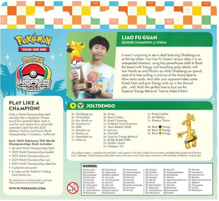 Pokemon: Liao Fu Guan: Monetigo-ex: Weltmeisterschaftsdeck 2025 - DE