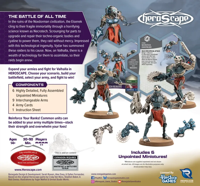 Heroscape Upgraded Necrotech Reavers Army Expansion
