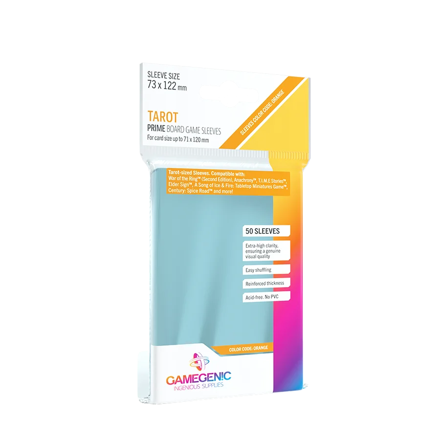 GAMEGENIC: PRIME Tarot-Sized Sleeves 73 x 122 mm