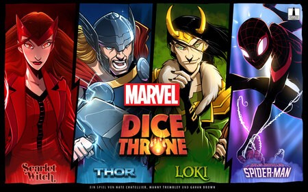 Marvel Dice Throne: Scarlet Witch, Thor, Loki & Spider-Man - DE