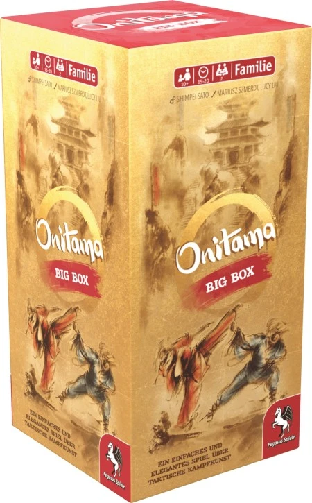 Onitama Big Box mit Grundspiel, drei Erweiterungen, Bewegungskarten und Ninja-Spielfiguren