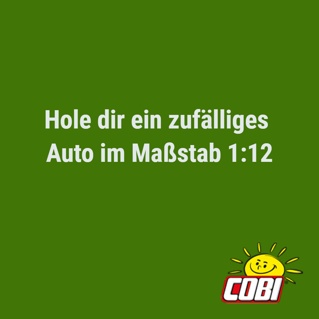 Cobi mystery pack Auto im Maßstab 1:12
