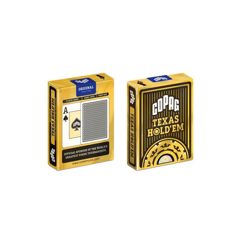 COPAG Texas Hold'em GOLD - Jumbo Face - 2 index - Black